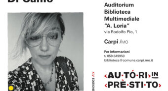 “Autori in prestito”, Cristina Di Canio a Carpi mercoledì 5 febbraio
