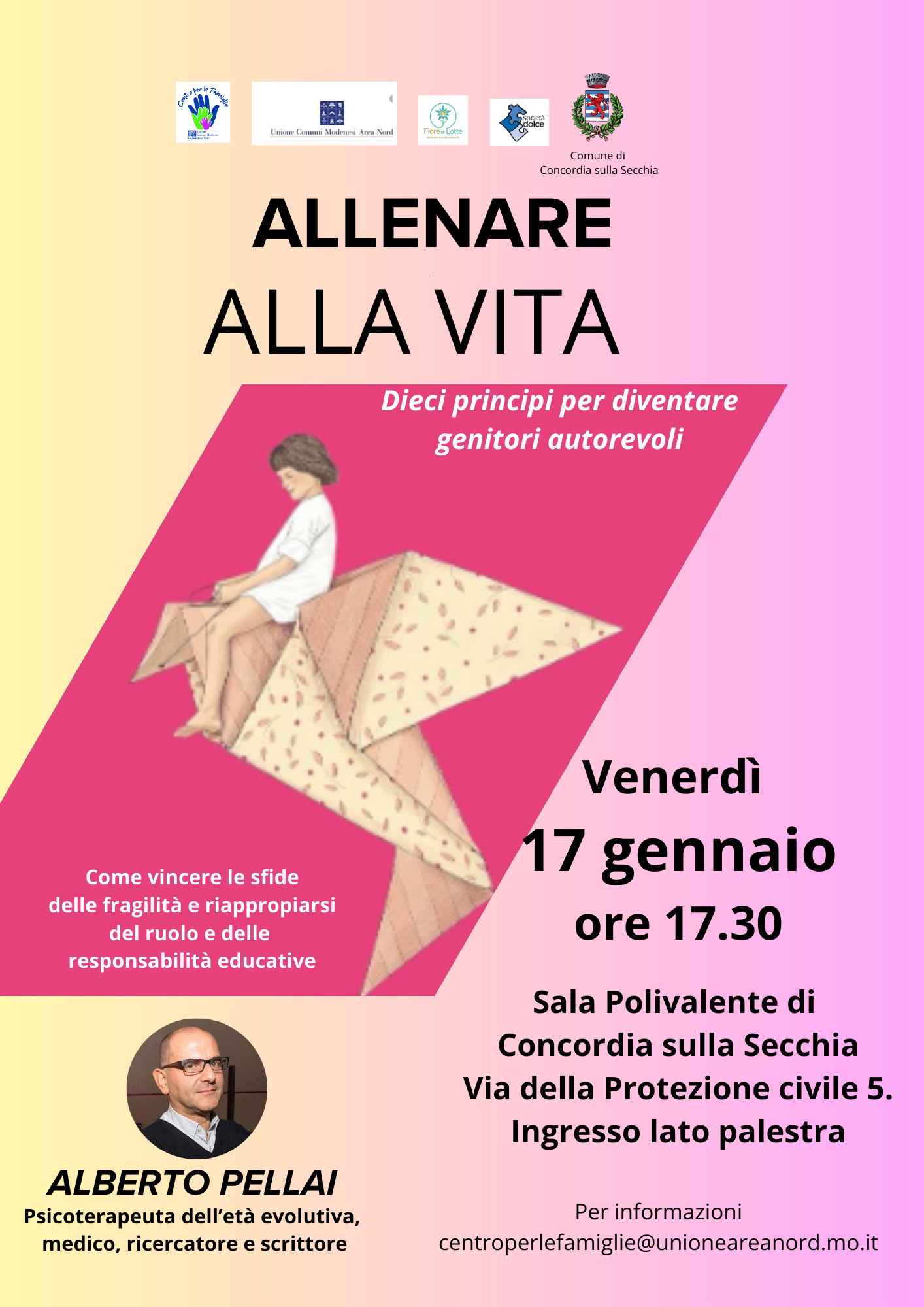 Concordia, venerdì 17 gennaio un incontro per diventare genitori autorevoli