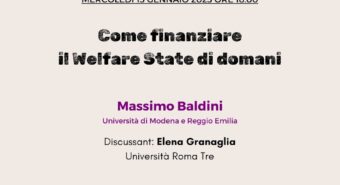 Modena, mercoledì 15 gennaio l’incontro “Come finanziare il Welfare State di domani”