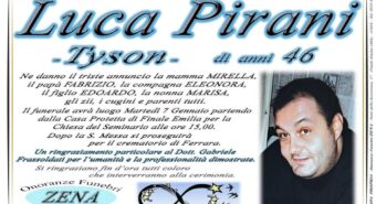 Finale Emilia, comunità in lutto per la scomparsa di Luca Pirani