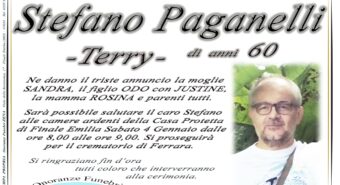 Finale Emilia, oggi l’ultimo saluto a Stefano Paganelli