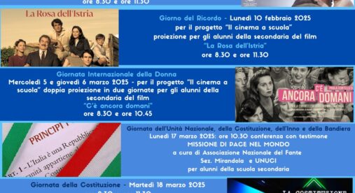"Memoria della storia", ciclo di film e conferenze per gli studenti di Mirandola "Memoria della storia", ciclo di film e conferenze per gli studenti di Mirandola