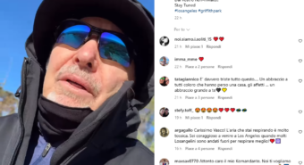 Vasco Rossi torna a Los Angeles e riprende l’incendio scoppiato vicino casa sua