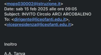 Mail dell’Anpi inoltrata al liceo Fanti, è polemica