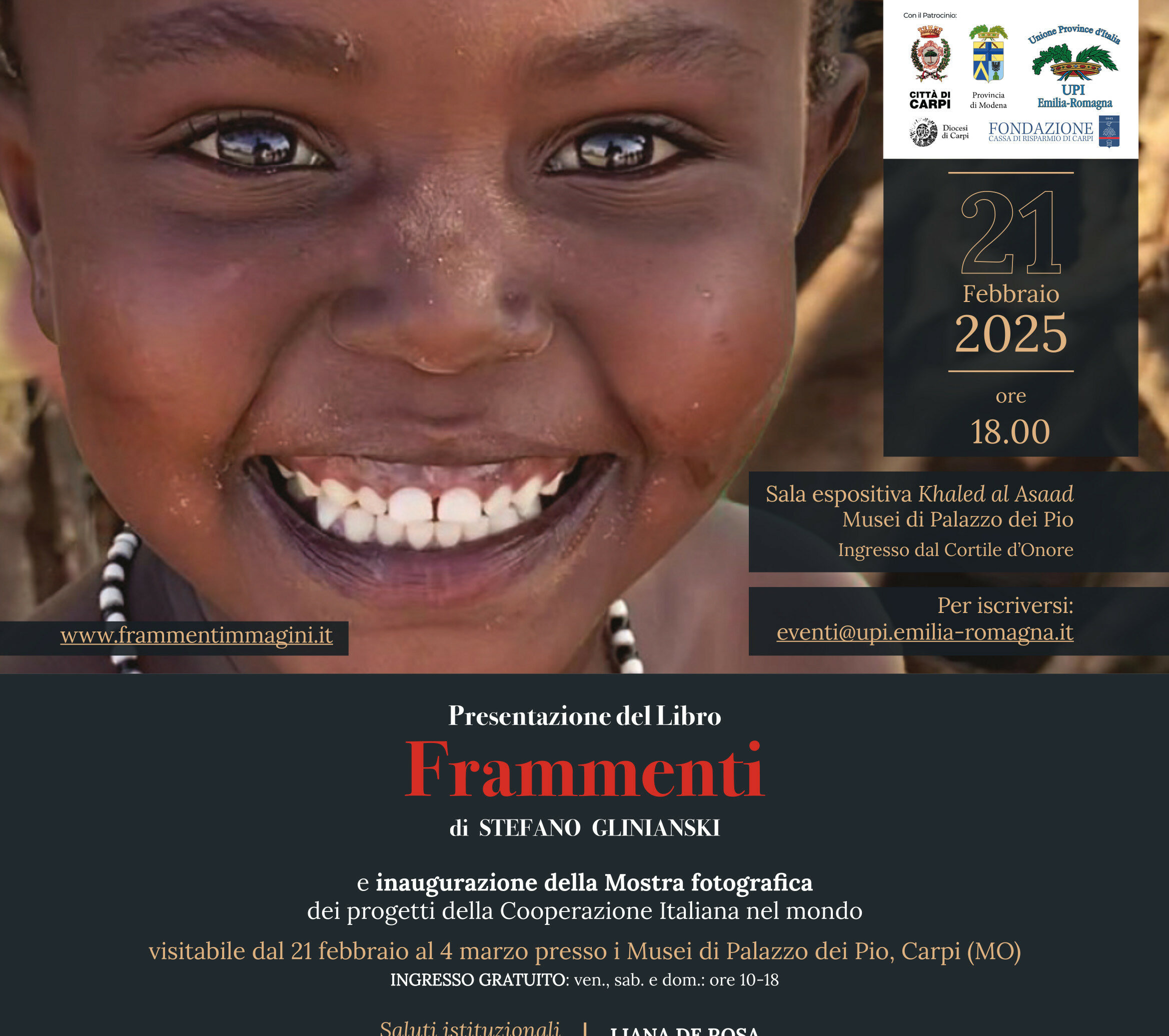 Stefano Glinianski presenta a Carpi il volume fotografico “Frammenti”