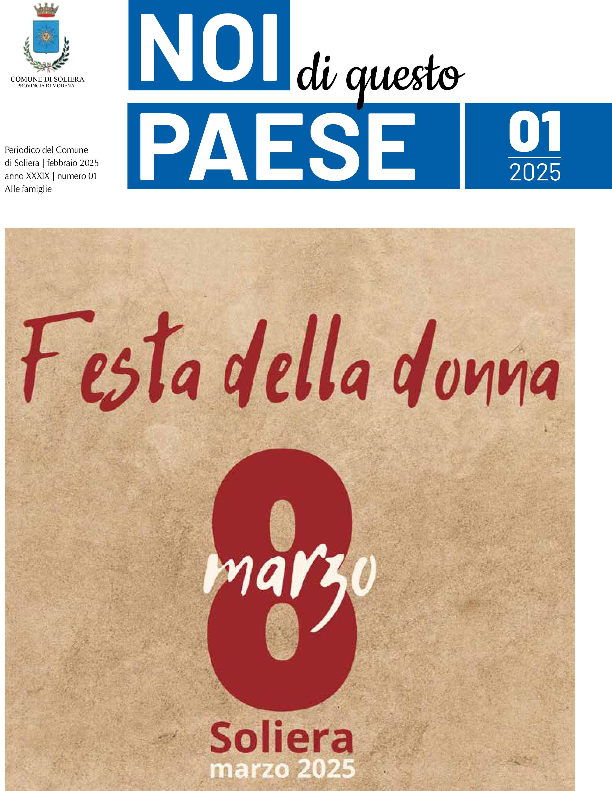 Soliera, in distribuzione il nuovo numero del periodico del Comune “Noi di Questo Paese”
