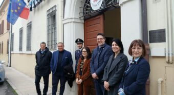 Il sottosegretario al Ministero dell’Interno Nicola Molteni in visita a Mirandola
