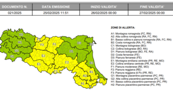 Piene dei fiumi, allerta meteo anche nel modenese mercoledì 26 febbraio
