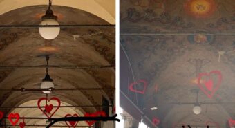 Carpi, rubate le decorazioni per San Valentino in centro storico