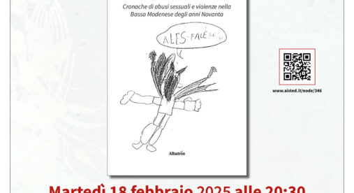 "L'infanzia violata", si presenta il libro di Giordano Bindi sugli abusi sessuali e violenze nella Bassa modenese degli anni Novanta "L'infanzia violata", si presenta il libro di Giordano Bindi sugli abusi sessuali e violenze nella Bassa modenese degli anni Novanta