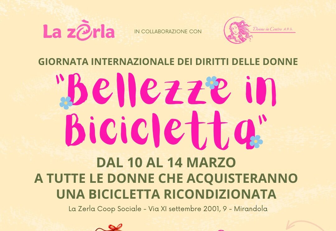 “Bellezze in bicicletta”, sconti per le donne alla ciclofficina de “La Zerla” dal 10 al 14 marzo