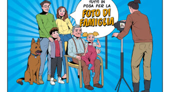 Una foto di famiglia gratuita fatta da un fotografo professionista domenica al Borgogioioso di Carpi