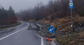 Maltempo, smottamento lungo la Sp4 a Fanano. Cedimento sulla Sp20 a Serramazzoni