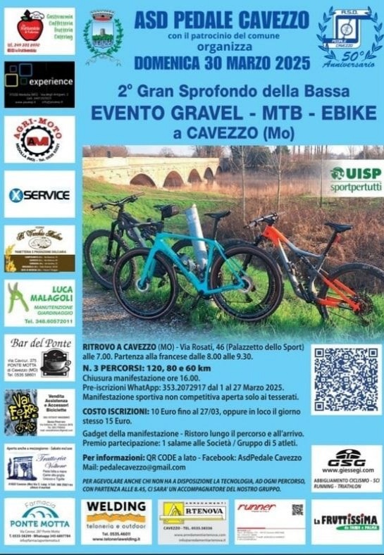 Cavezzo, domenica 30 marzo la seconda edizione del “Gran Sprofondo della Bassa”