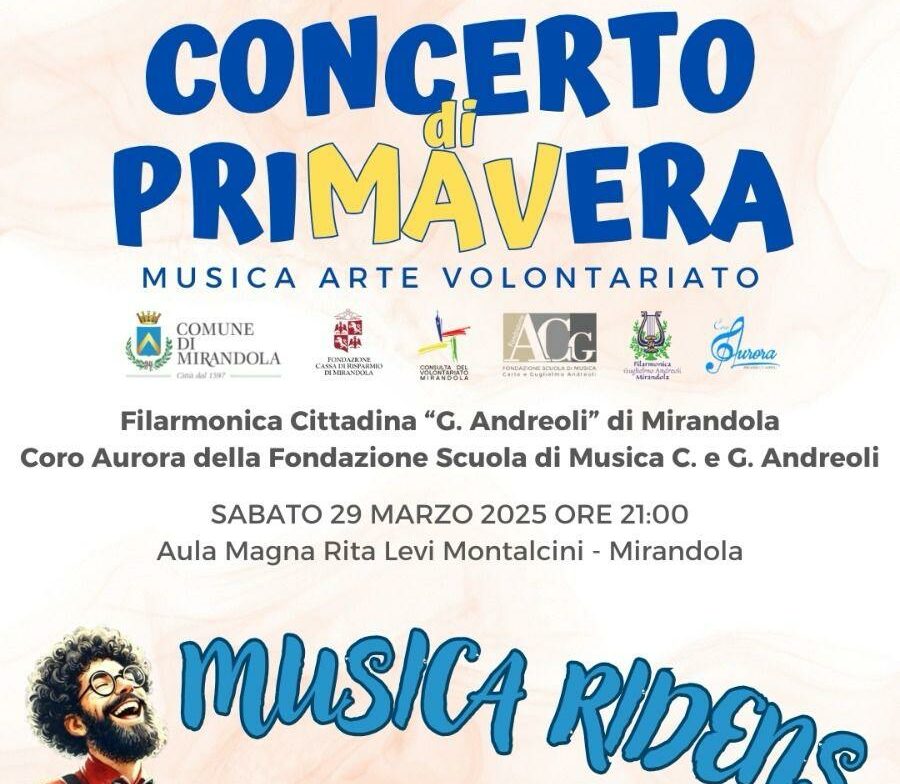 Sabato 29 marzo Concerto di Primavera a Mirandola