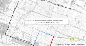 Giovedì chiude un tratto di SP12 a Soliera per lavori – Le mappe