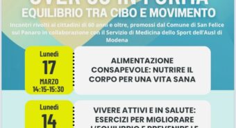 Over 60 in forma, l’equilibrio tra cibo e movimento: tre incontri a San Felice