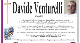 Si terranno venerdì 14 marzo i funerali di Davide Venturelli, ciclista di Cavezzo investito a Carpi