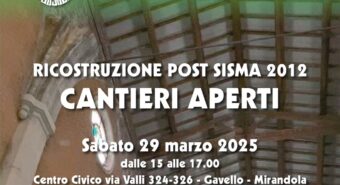 Mirandola, visita guidata al cantiere della chiesa di San Martino Spino e presentazione dei lavori alla chiesa di Gavello