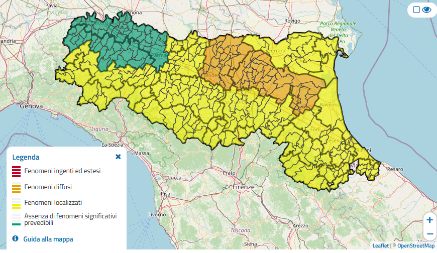 Meteo: a Modena e provincia allerta arancione domenica 16 marzo