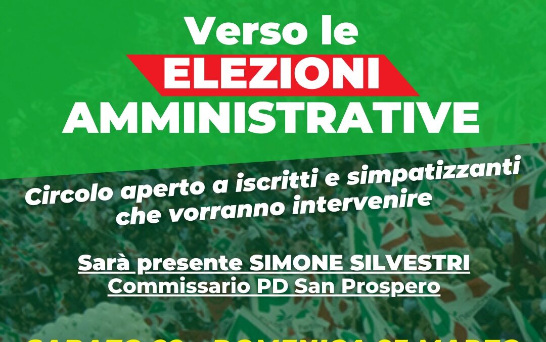 Elezioni San Prospero, Pd: niente primarie, ma qualche ora di sede aperta sabato e domenica