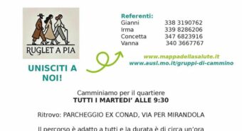A Mirandola e Massa Finalese partono i nuovi Gruppi di cammino