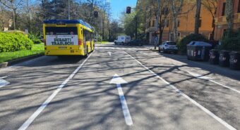 Modena, in corso manutenzioni della segnaletica orizzontale in diverse vie cittadine