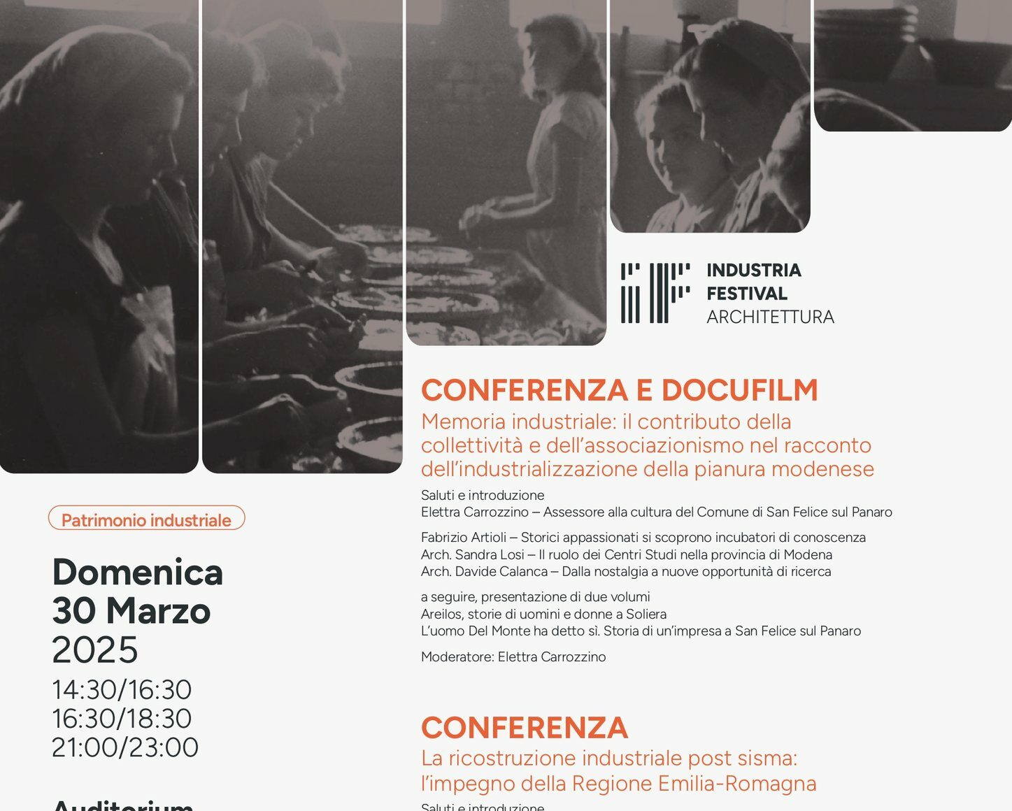 San Felice, domenica 30 marzo tre appuntamenti nell’ambito di “IF, Industria Festival Architettura”