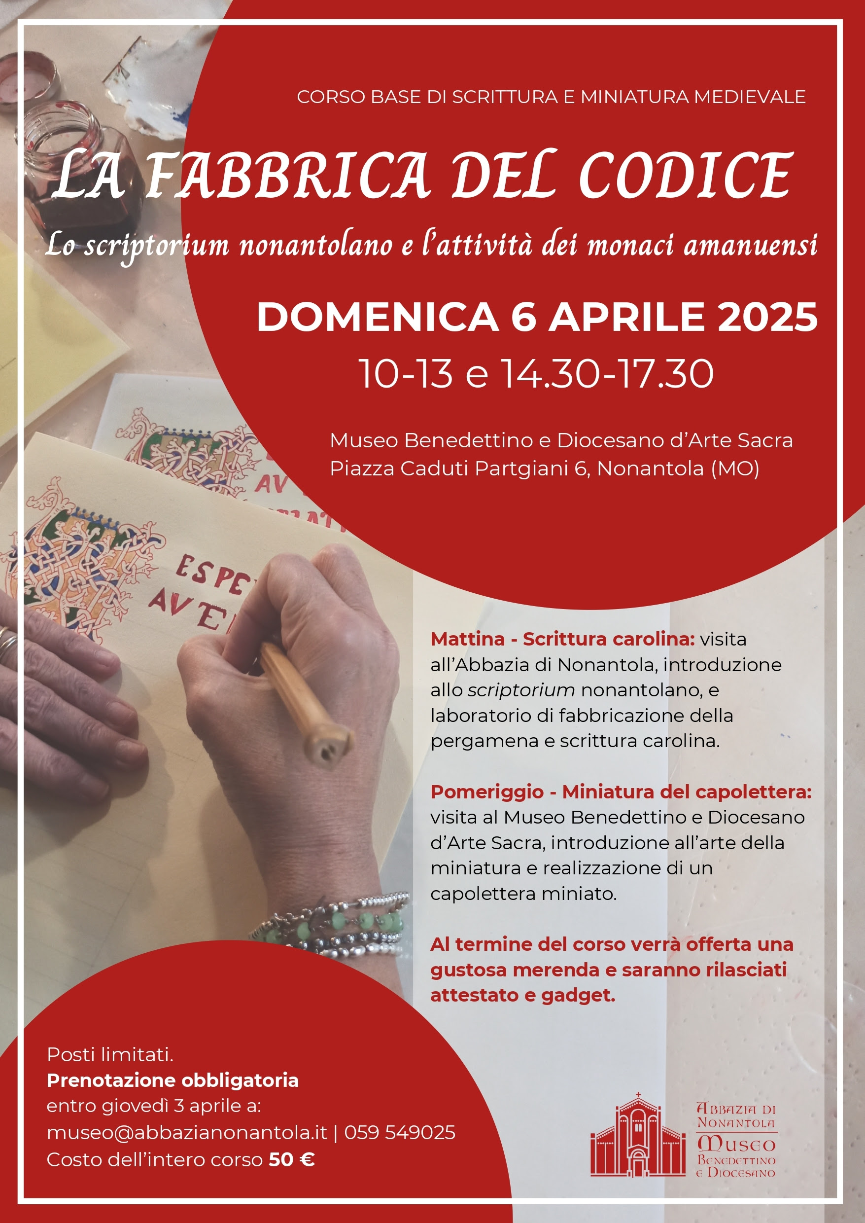 A Nonantola un corso di scrittura e miniatura medievale