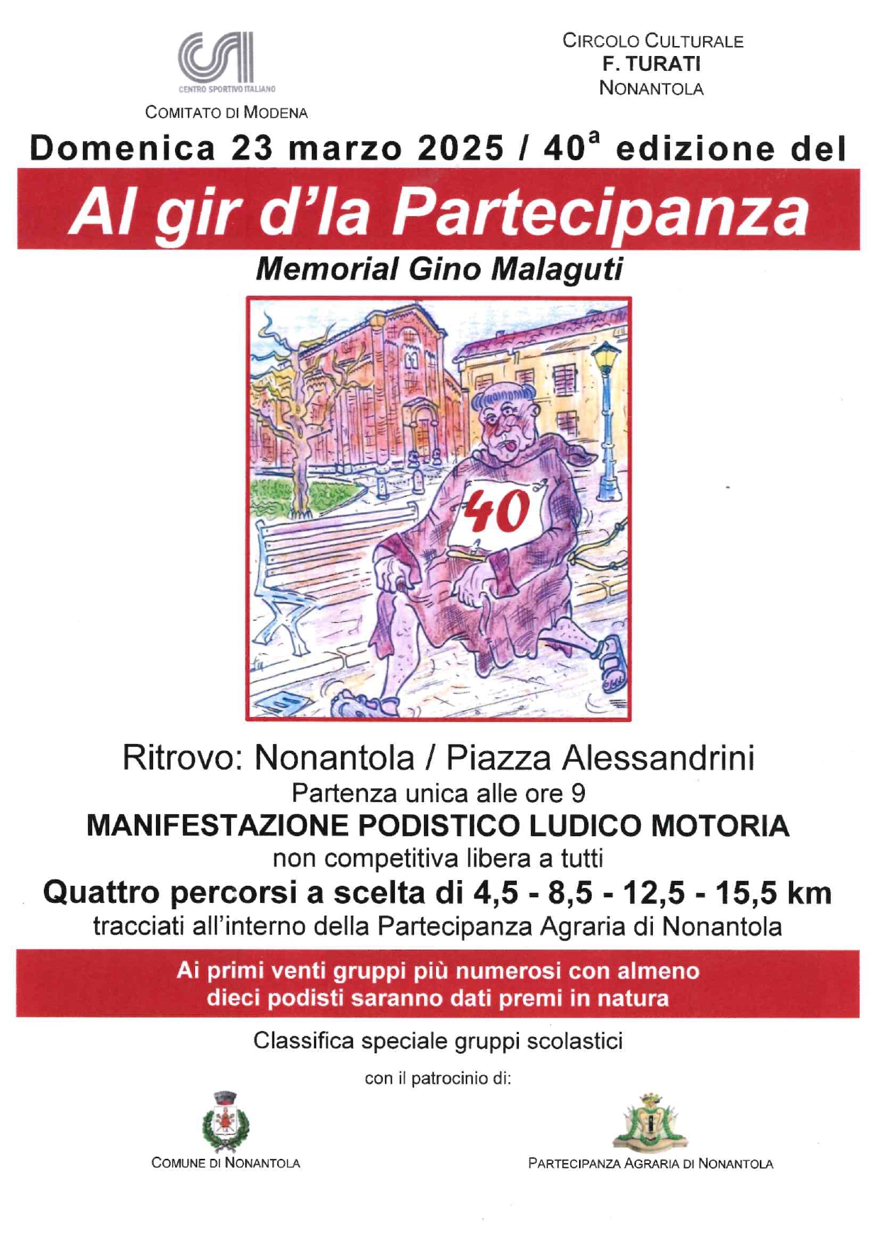 Nontantola, domenica 23 marzo la 40esima edizione di “Al gir d’la Partecipanza”