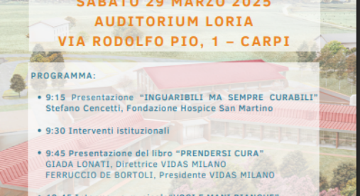 "Inguaribili ma sempre curabili", tra Carpi, Novi e Soliera il ciclo di incontri delle associazioni di volontariaro