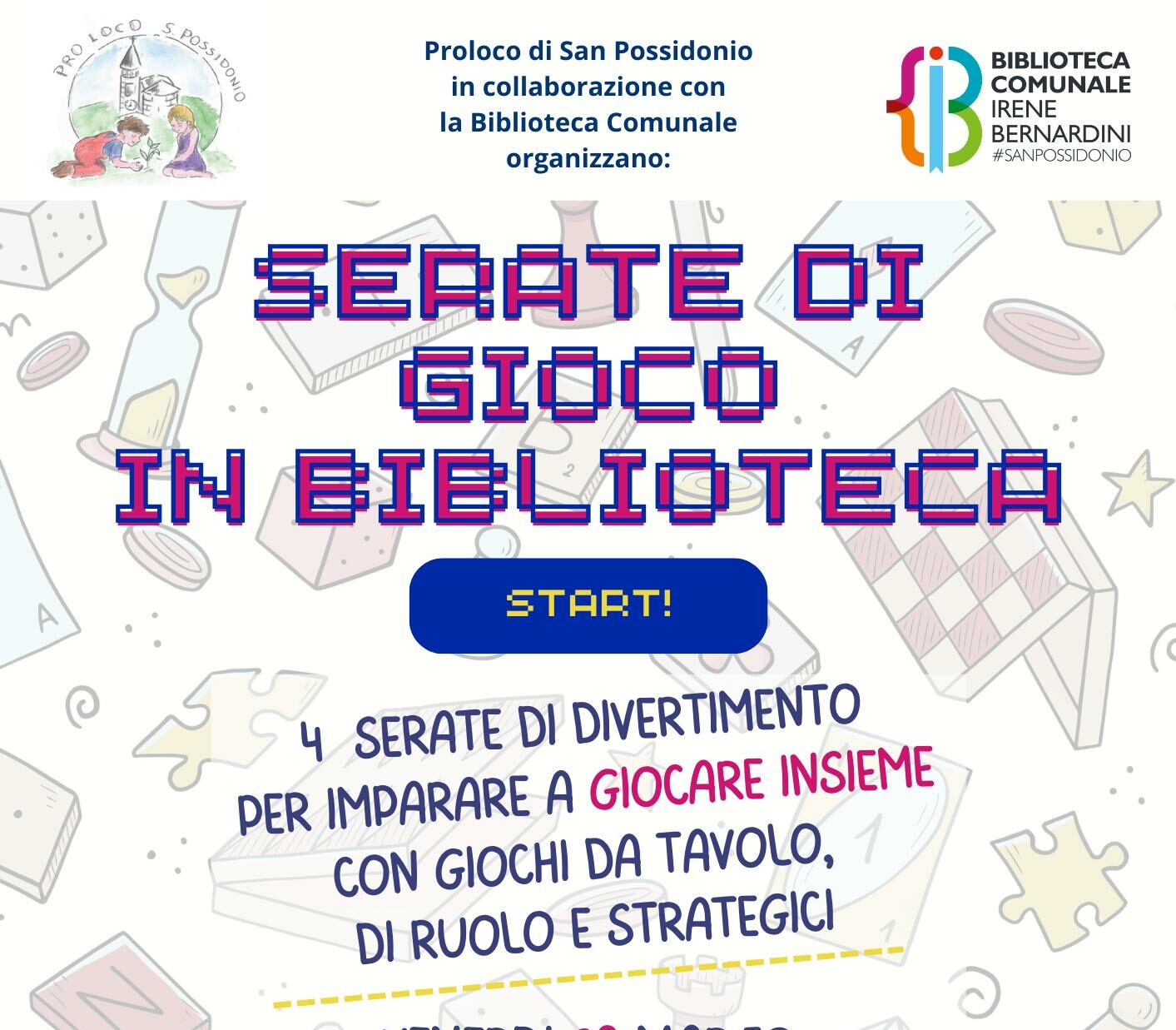 San Possidonio, serate di gioco in biblioteca