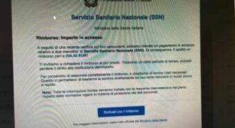 Mail con ‘truffa del rimborso’ a nome del ministero della Salute