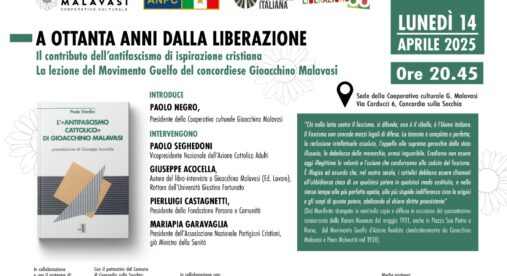 "A ottanta anni dalla Liberazione", incontro a Concordia lunedì 14 aprile "A ottanta anni dalla Liberazione", incontro a Concordia lunedì 14 aprile