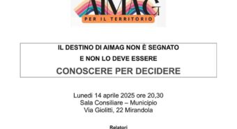 Mirandola, lunedì 14 aprile incontro per parlare di Aimag