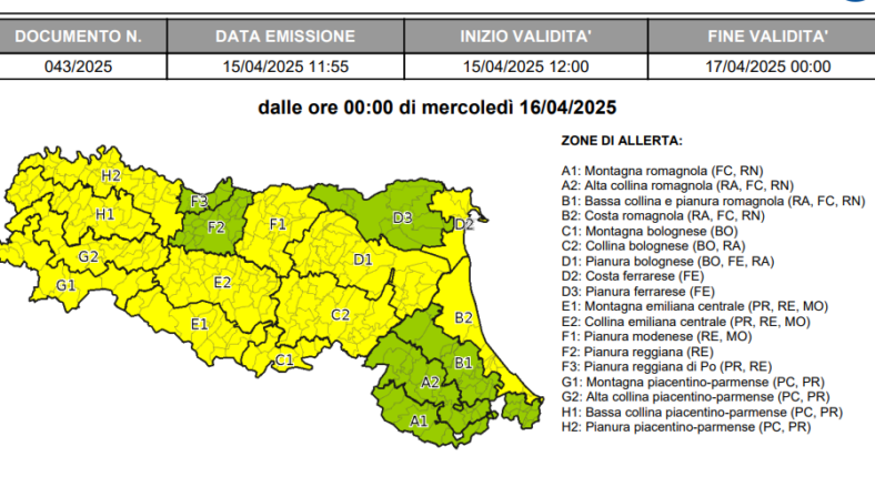Criticità idraulica, nella Bassa modenese l'allerta gialla prosegue anche mercoledì 16 aprile Criticità idraulica, nella Bassa modenese l'allerta gialla prosegue anche mercoledì 16 aprile