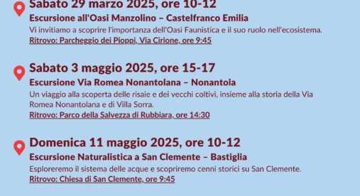 A Bastiglia escursione naturalistica a San Clemente A Bastiglia escursione naturalistica a San Clemente