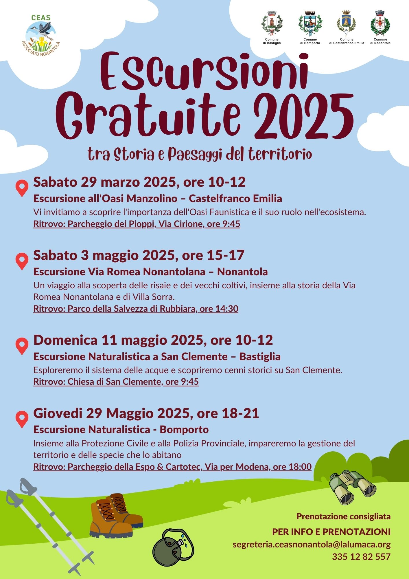 A Bastiglia escursione naturalistica a San Clemente