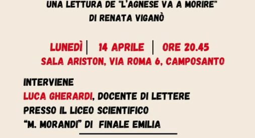Camposanto celebra l'80° anniversario della Liberazione con una serata dedicata alla Resistenza e alla letteratura Camposanto celebra l'80° anniversario della Liberazione con una serata dedicata alla Resistenza e alla letteratura