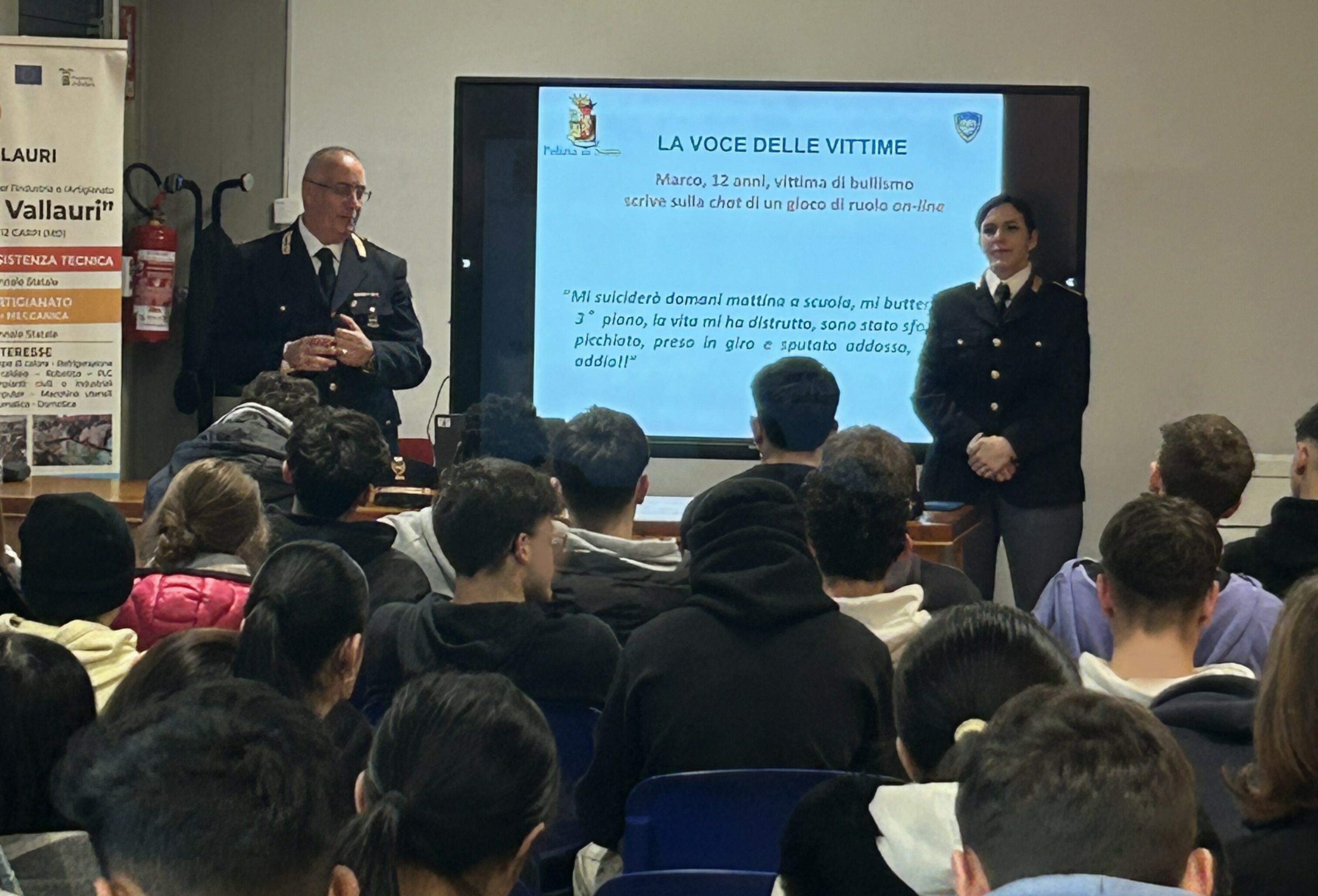 La Polizia di Stato in classe con gli studenti dell’Istituto professionale “Vallauri” di Carpi