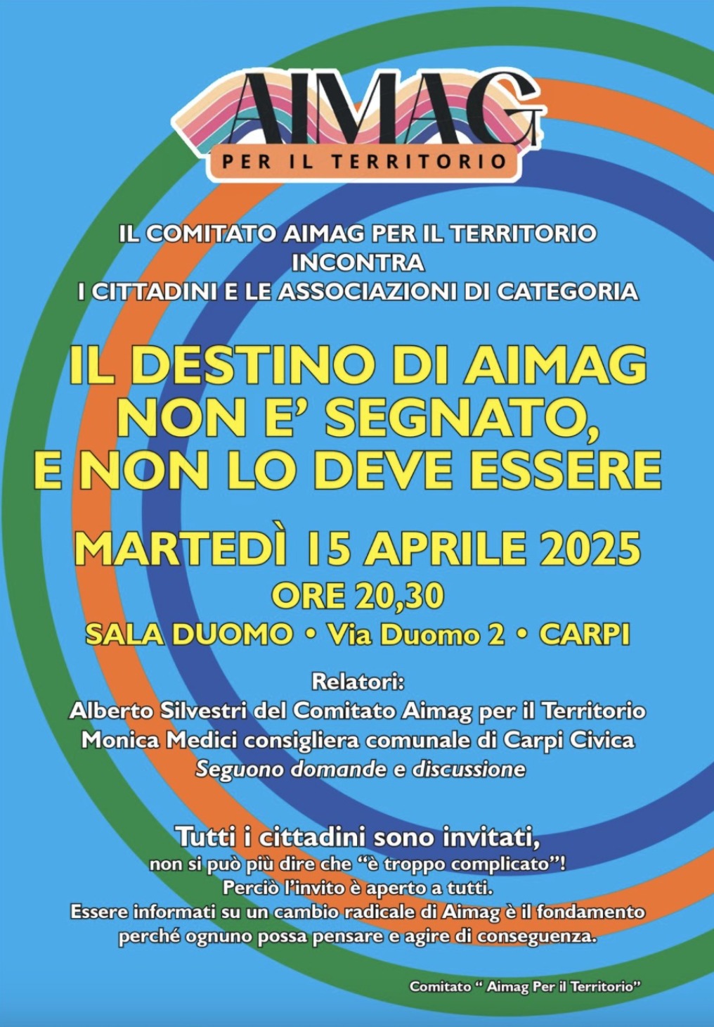 Carpi, martedì 15 aprile un incontro sul futuro di Aimag