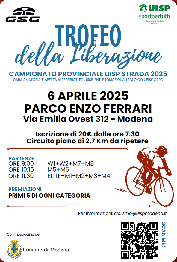 Modena, domenica 6 aprile modifiche alla viabilità per il “Trofeo Liberazione”